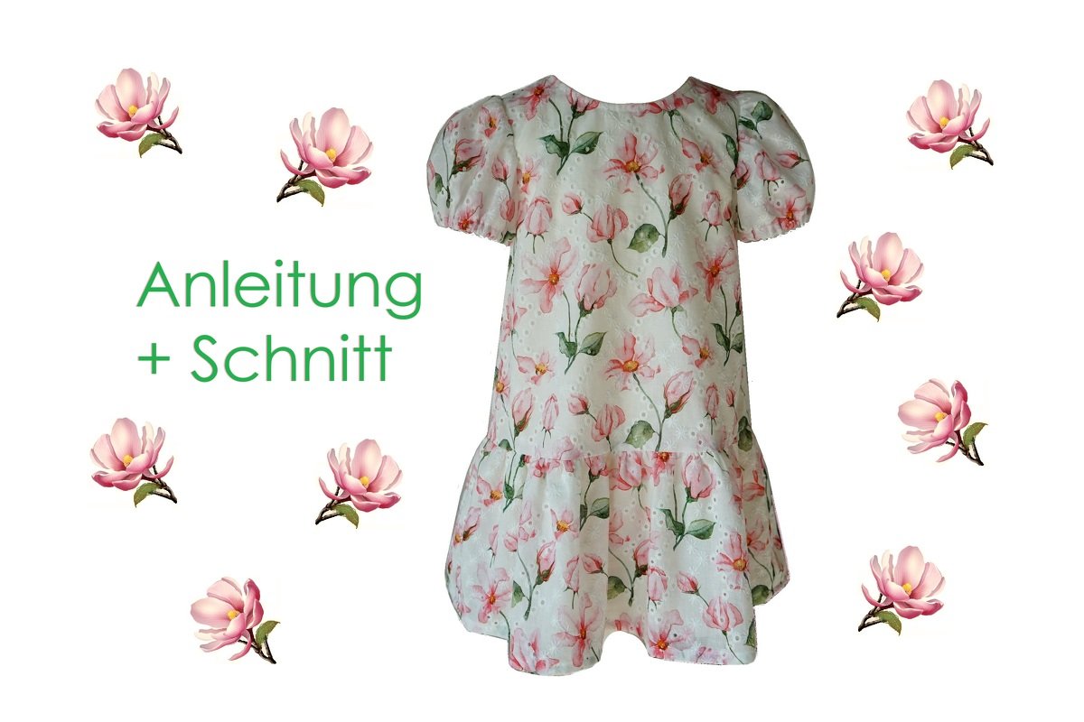 Schnitt und Anleitung Batistkleid gefüttert Gr. 74-128
