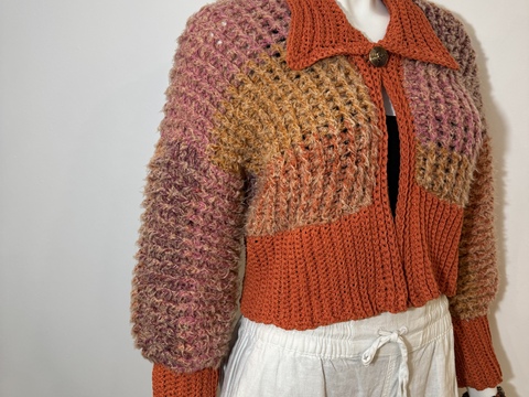 Crochet Cardigan, size inclusive, made to measure, PDF pattern, digital