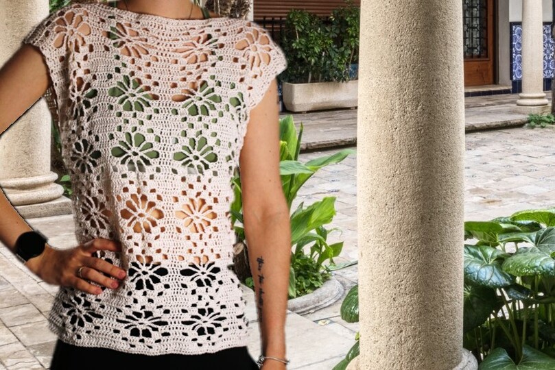 Casual Crochet Sweater Greta No. 018