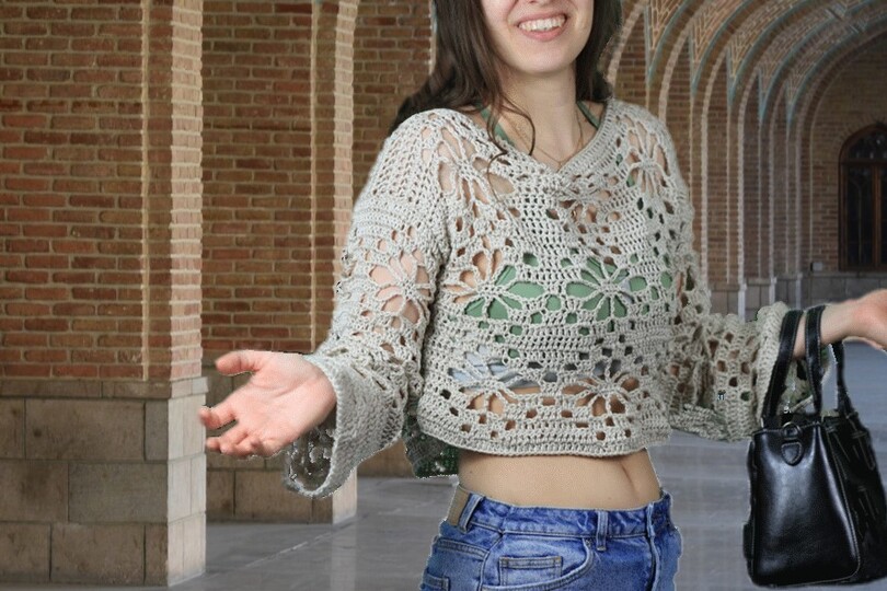 Casual Crochet Sweater Greta No. 018