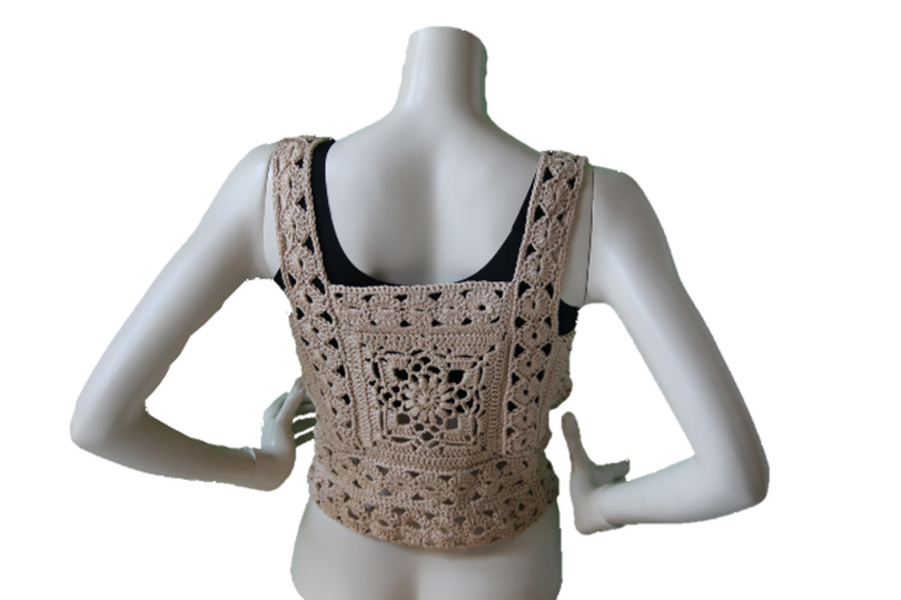 Häkelmuster -Sommer Top Granny squares Schritt für Schritt Anleitung