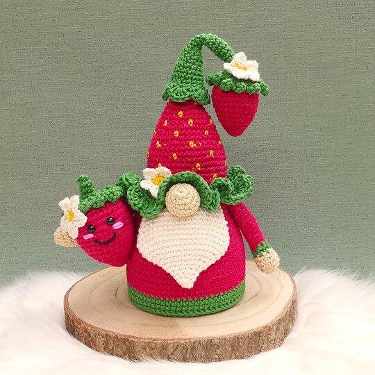 ERDBEER-WICHTEL – Häkelanleitung Gnom