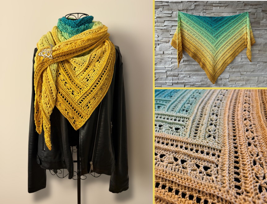 Crochet Pattern Triangular Scarf "Oreithyia"