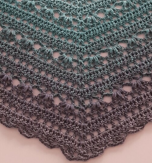 flaches Dreieckstuch - Agave