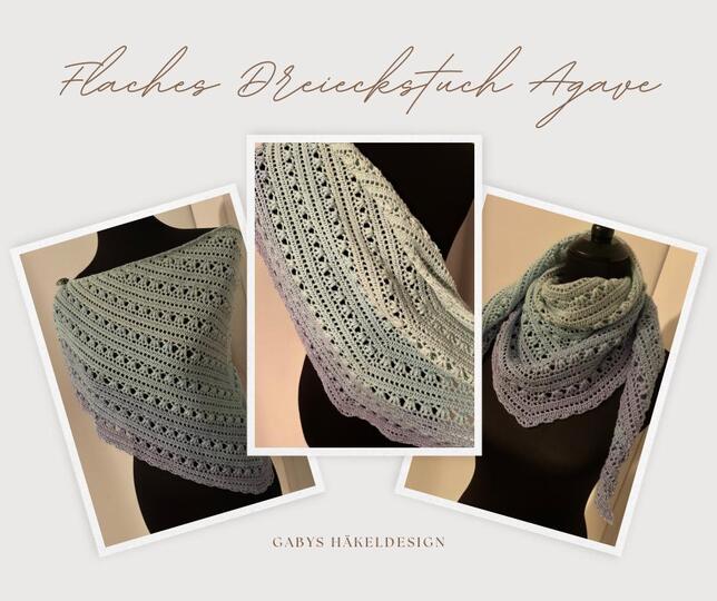 flaches Dreieckstuch - Agave