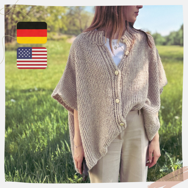 Cardigan Hannes short-sleeved – Knitting Pattern | German &amp; English