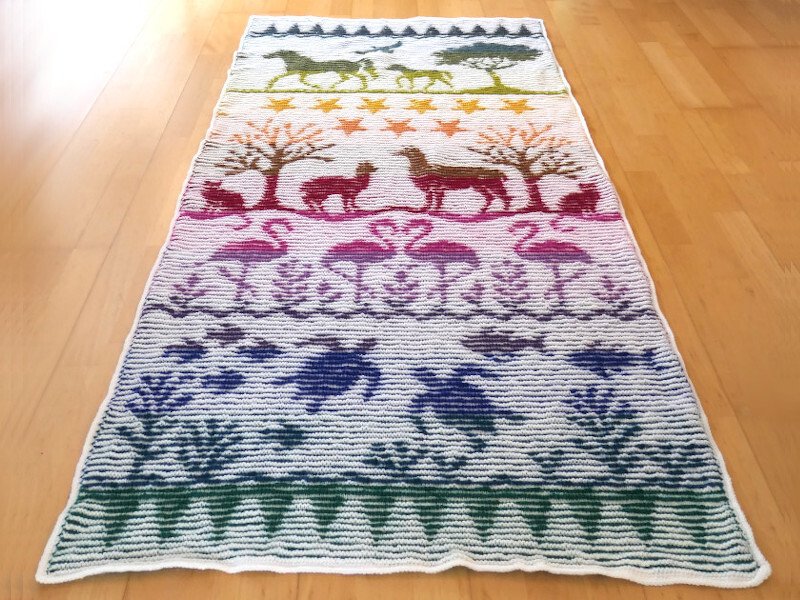 KAL Illusionsstricken Patchworkdecke