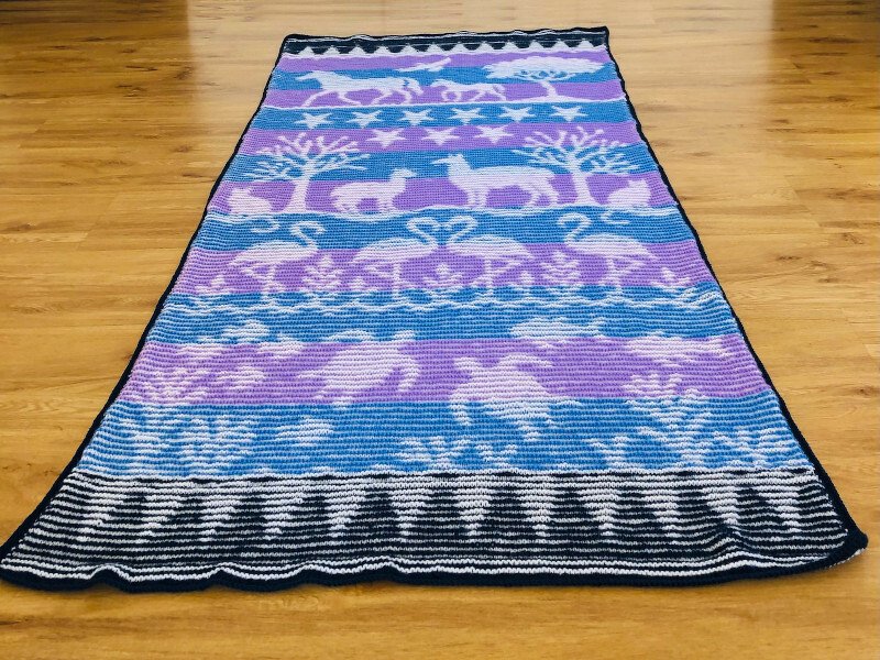 KAL Illusionsstricken Patchworkdecke - Bild 2