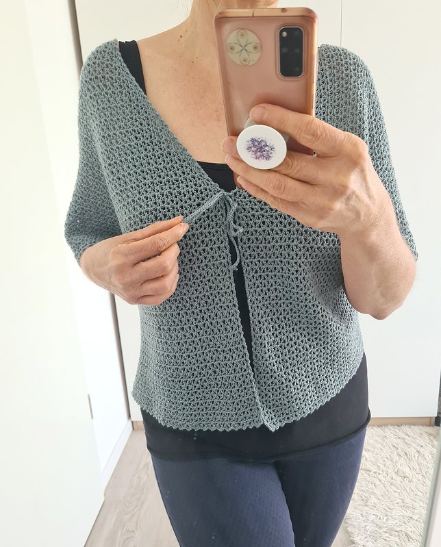 Cardigan, Jacket „Emma“ – Crochet Top Down - Image 10