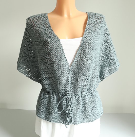 Cardigan, kurze Jacke „Emma“ – Raglan von oben (RVO)