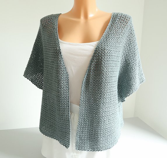 Cardigan, kurze Jacke „Emma“ – Raglan von oben (RVO)