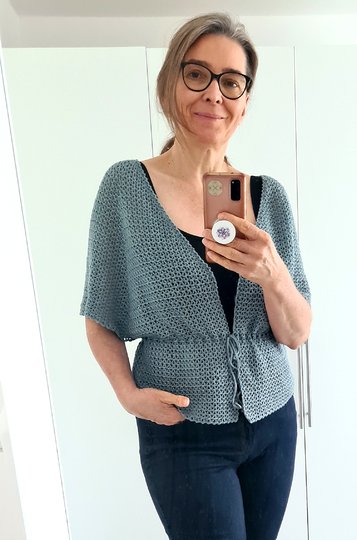 Cardigan, kurze Jacke „Emma“ – Raglan von oben (RVO)