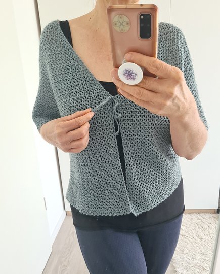 Cardigan, kurze Jacke „Emma“ – Raglan von oben (RVO)