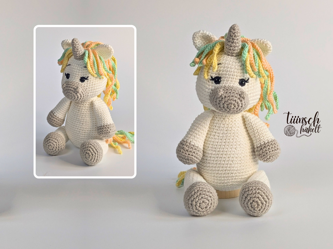 Einhorn Bounty häkeln - Häkelanleitung Anfänger Deutsch - Bild 2