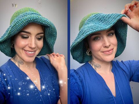 Häkelanleitung Sommerhut "SONNENSCHIRMCHEN"