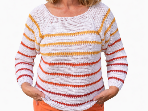 Häkelanleitung Pulli Streifenglück