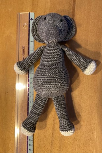 Elefant Ella (oder Elmo) gehäkelte Tiere (ca. 27cm)