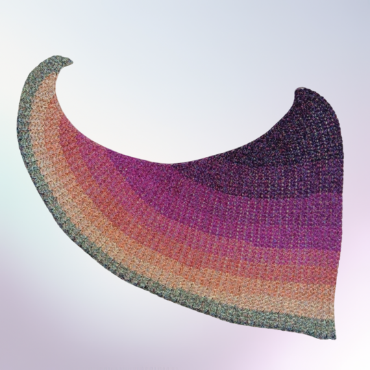 Häkelanleitung asymmetrisches Dreieckstuch "Muschelgarten"