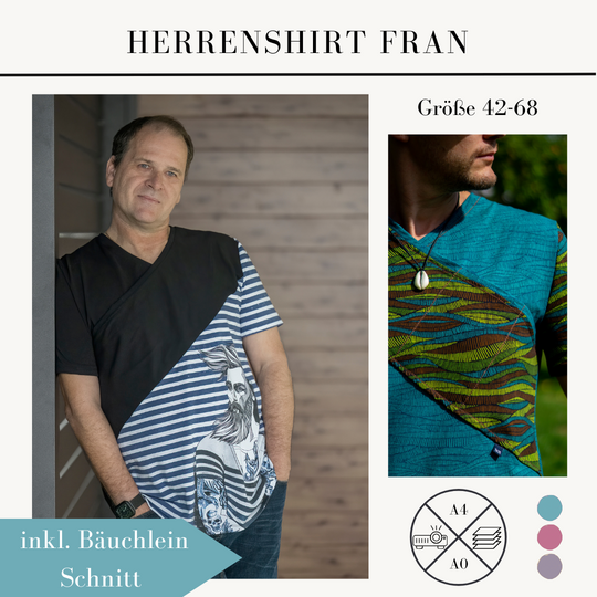 Schnittmuster Shirt für Herren Fran Gr. 42-68