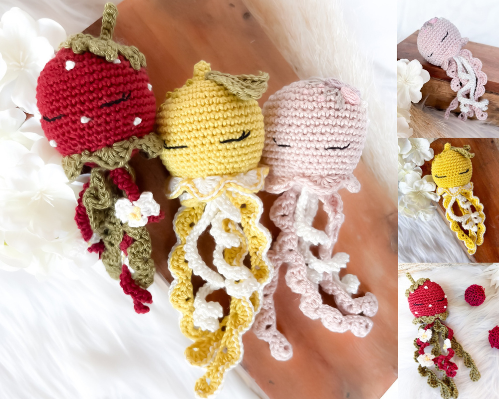 Häkelanleitung Baby Qualle Rosalie und ihre Meeresfrüchtchen