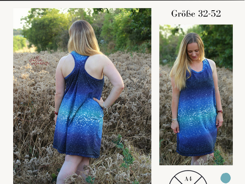 Schnittmuster Schlaf- und Strandkleid Racerback Kira für Damen Gr. 32-52