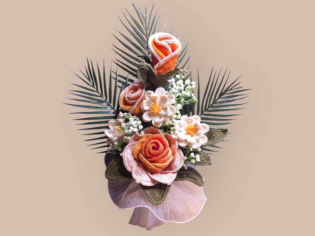 Häkelanleitung / Rosengesteck - Bild 2