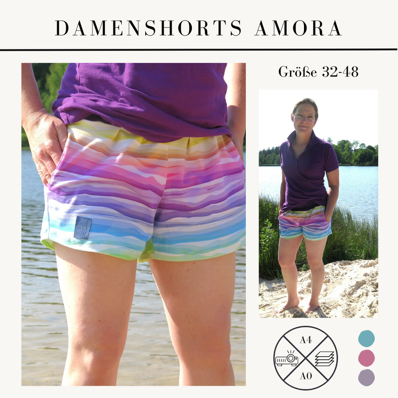 Schnittmuster Shorts für Damen Amora Gr. 32-48