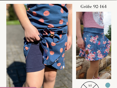 Schnittmuster Roggings Rock mit Leggings für Mädchen Gr. 92-164