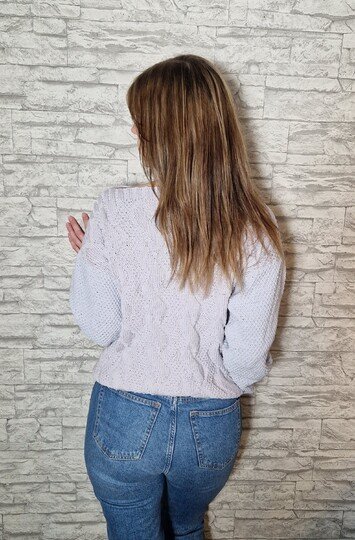 254 Strickanleitung Pullover falscher Zopf