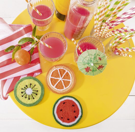 Fruchtige Deko - H&auml;ngematte, Lampions, Kissen