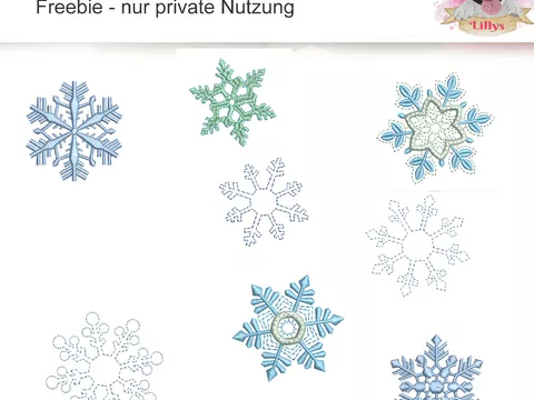 Kreative Stickmotive: 8 verschiedene Sterne im Set