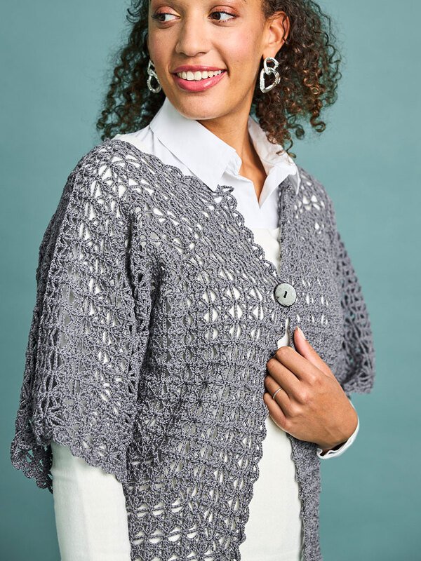 HEXAGONJACKE FILIGRANE, gehäkelt - Bild 4