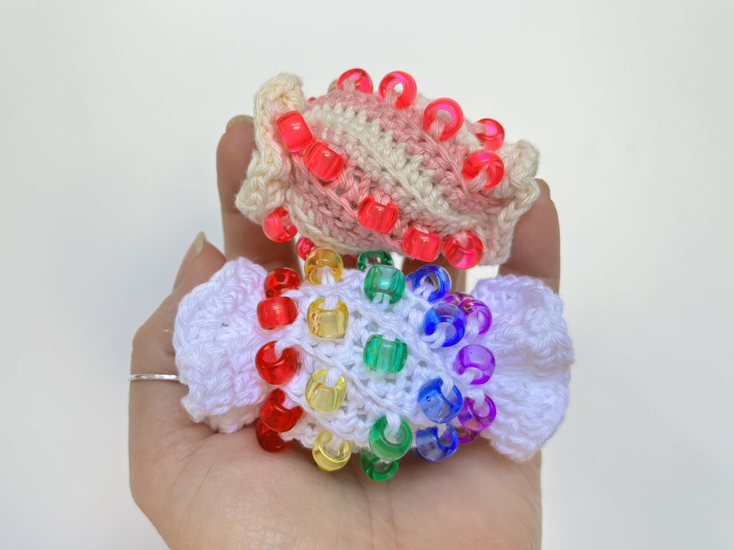 Beaded Crochet Fidget Pattern Candy, Amigurumi Candy No sew Crochet Pattern