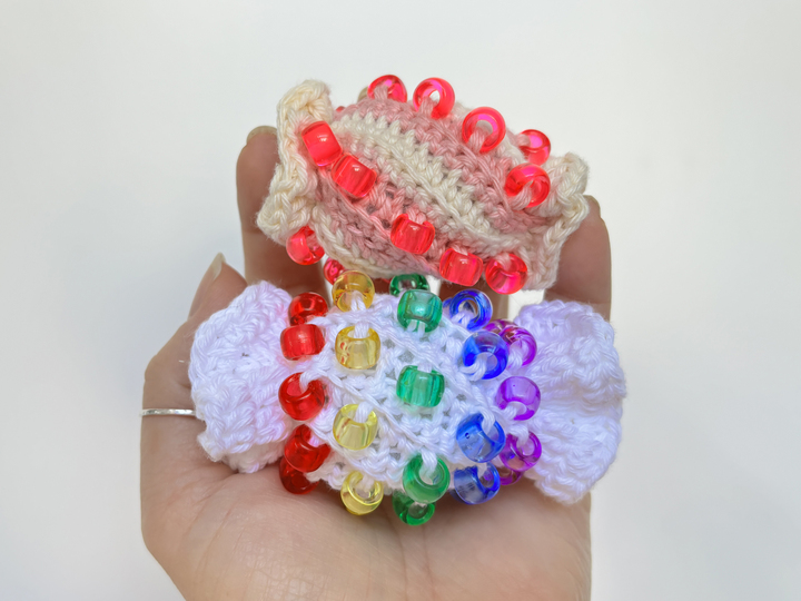 Häkelanleitung Bonbon Amigurumi mit Perlen, Fidget Spielzeug Drops