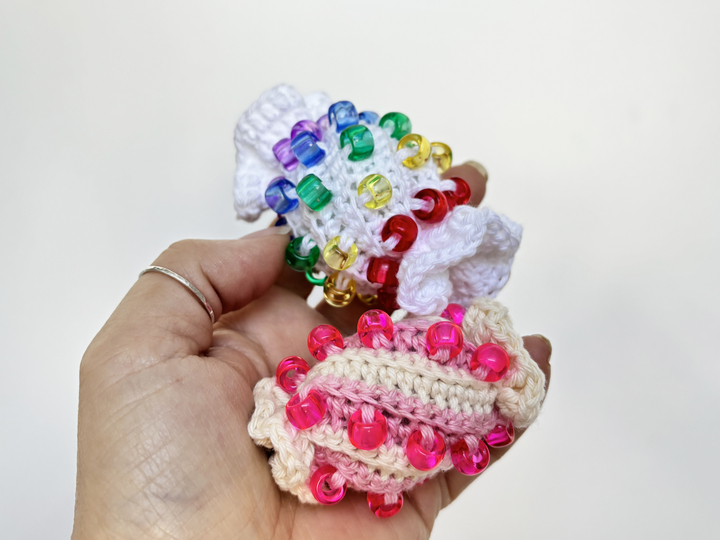 Häkelanleitung Bonbon Amigurumi mit Perlen, Fidget Spielzeug Drops