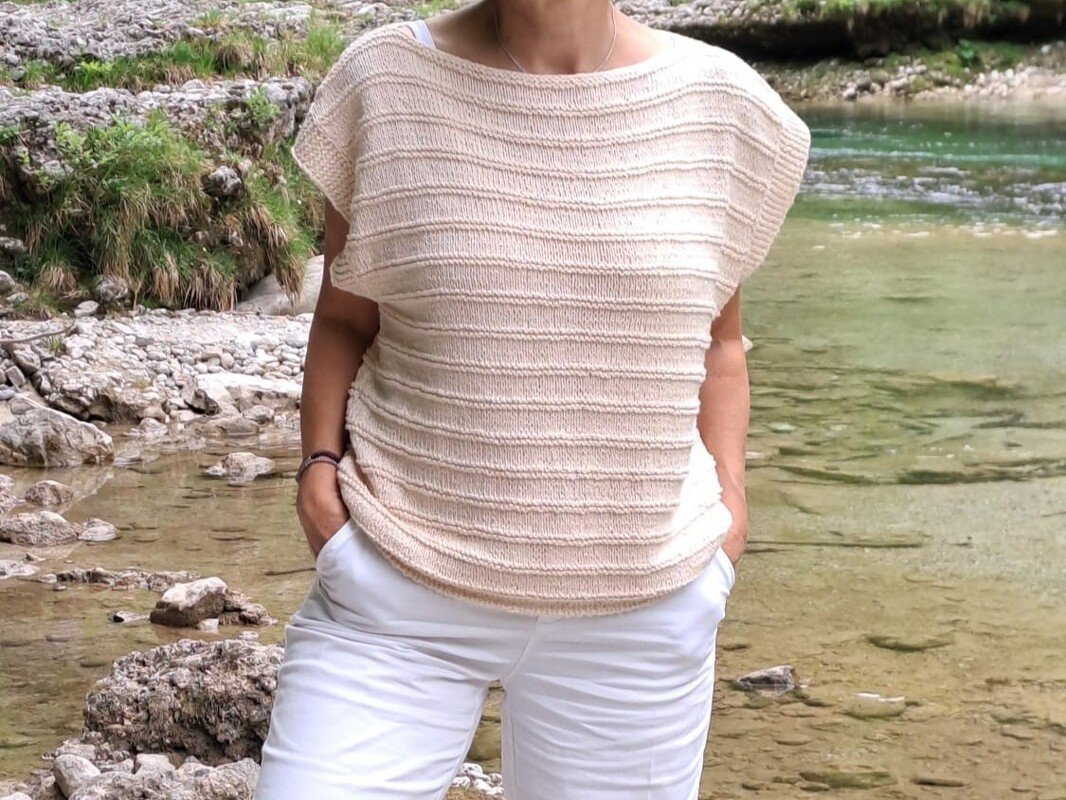 Strickanleitung für das Sommershirt Lacona two in one Slipover - Bild 6