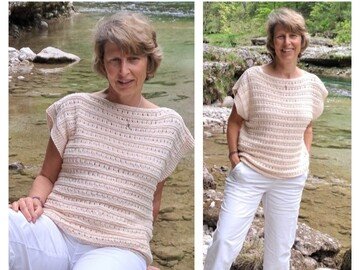 Strickanleitung für das Sommershirt Lacona two in one Slipover