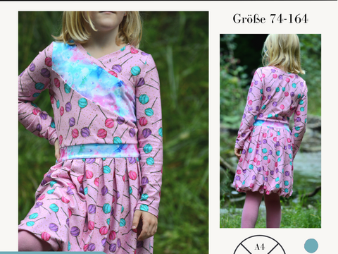 Schnittmuster Kleid für Mädchen Francine Gr. 74-164