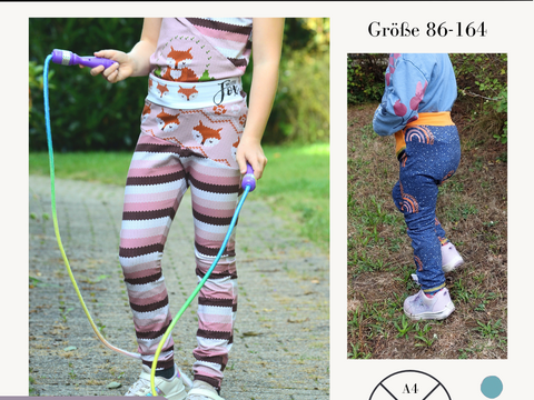 Schnittmuster Leggings Francis für Mädchen Gr. 86-164