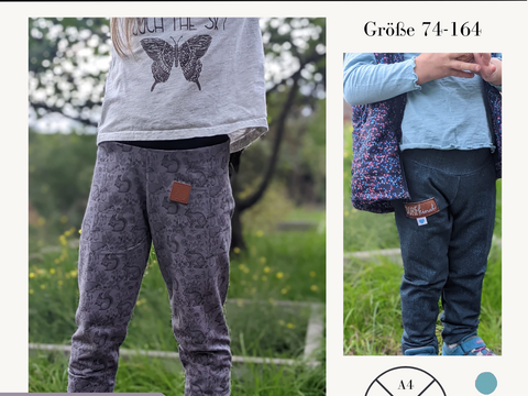 Schnittmuster Basic Jogginghose Hose für Mädchen  Gr. 74-164