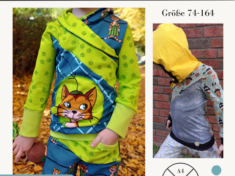 Schnittmuster Winter Add-on für Shirt Fran für Jungen  Gr. 74-164