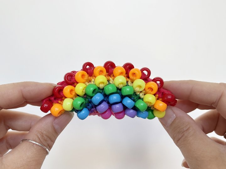 Häkelanleitung Regenbogen + Perlen, Fidget Spielzeug, Glücksbringer