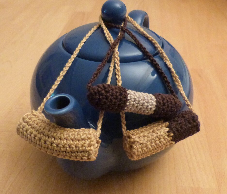 Häkelanleitung Tropfenfänger "Waffeln" für Tee- oder Kaffeekanne, 3 Modelle - Bild 6