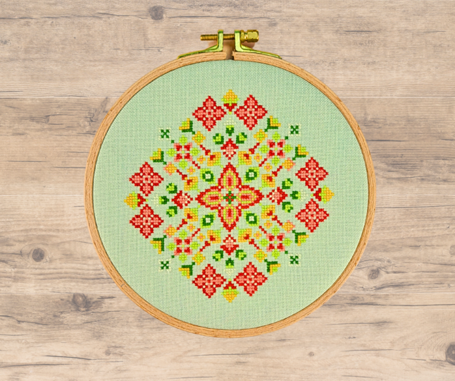 Stickvorlage PDF "Sommerblumen" Stickvorlage im Kreuzstich
