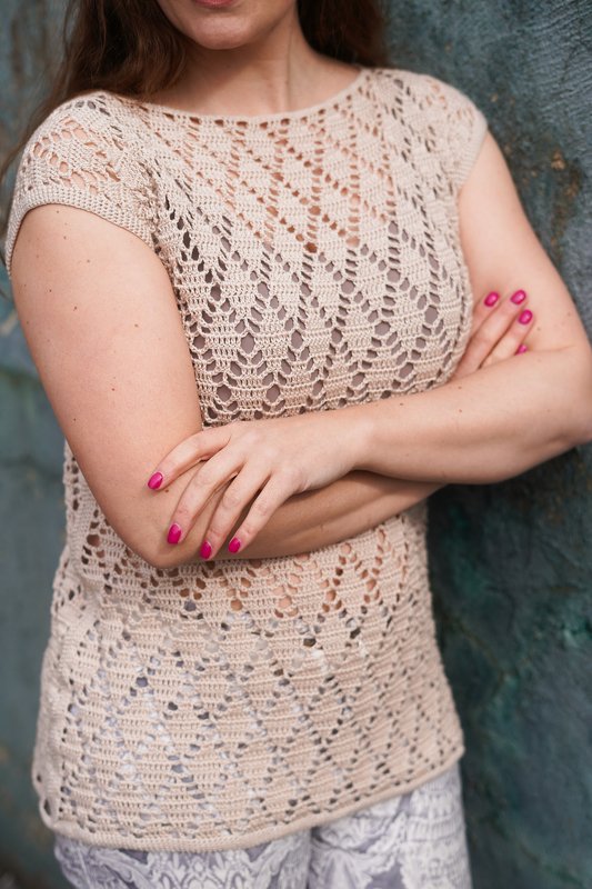 Häkelanleitung Sommershirt "Selly", Gr. 34-48 - Bild 2