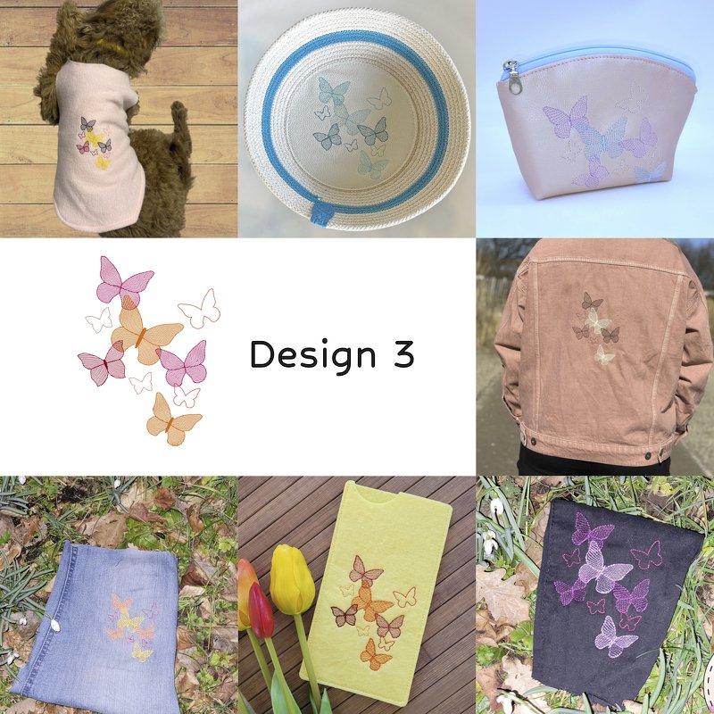 Stickdatei Schmetterling Set - Bild 2