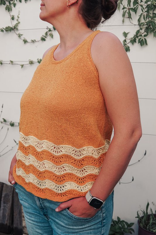 Lunas WaveTank | knitting pattern | knitted top, summertop - Image 2