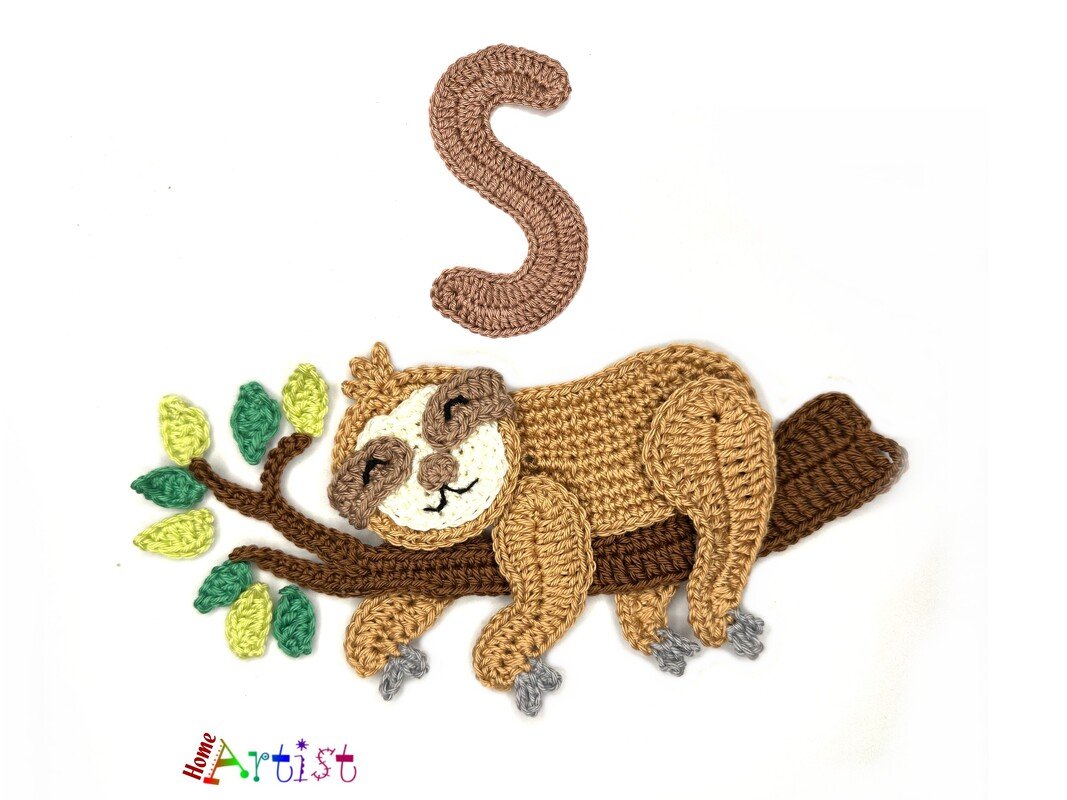 Crochet Animal Alphabet S Sloth - Image 2