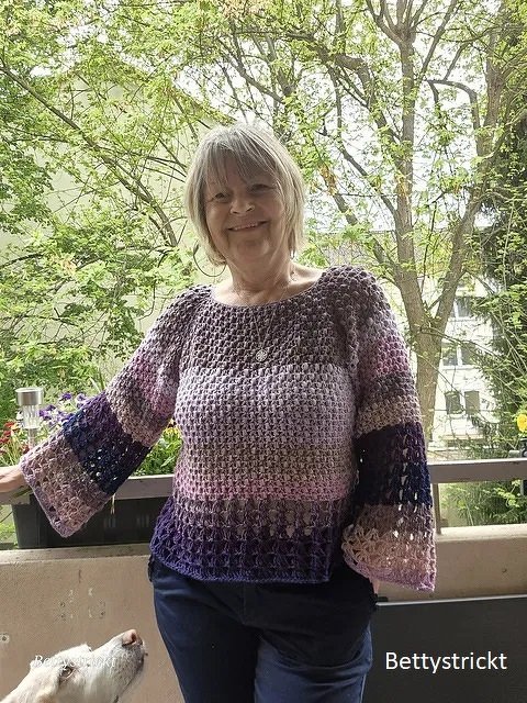Häkelanleitung SANDDORN Pullover | nahtlos von oben | 8 Größen - Bild 2