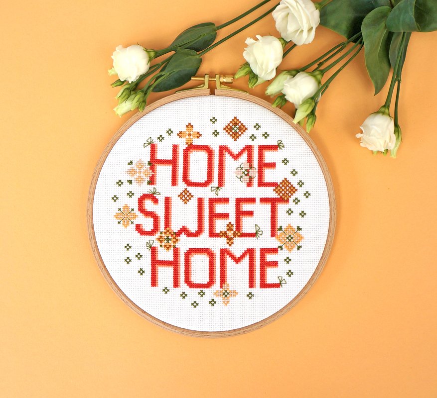 Stickvorlage PDF "Home Sweet Home" Download Vorlage im Kreuzstich - Bild 4